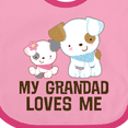 thumbnail image 4 of Inktastic My Grandad Loves Me Granddaughter Puppy Girls Girls Baby Bib, 4 of 4