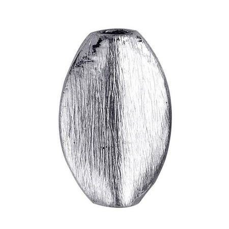 - BSF-171 Silver Overlay Oval Shape Brushed Bead