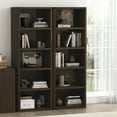 thumbnail image 2 of Rivington Modern Open Bookcase in Dark Walnut (5-Shelf) - Set of 2, 2 of 11