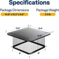 thumbnail image 6 of SPECSTAR 9x9 Inch Chimney Cap, Square Chimney Cover, Galvanized Steel Fireplace Flue Lid for Outside, Chimney Rain Caps with Single Bolt-on, 6 of 9