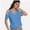 Blue, variant on Womens Summer Shirts V Neck Criss Cross Cold Shoulder Tops Blouse