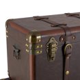thumbnail image 6 of DecMode 19" x 10" Brown Faux Leather Nesting Upholstered Trunk with Vintage Gold Accents and Studs, 3-Pieces, 6 of 14