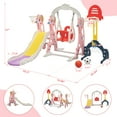 thumbnail image 6 of TOBBI 6 in 1 Toddler Slider Kid Climber and ABS Swing Set W/ Basketball and Football Stand, 6 of 10