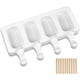 thumbnail image 1 of Molde para paletas, Molde de silicona para paletas heladas Hecho a mano Molde para barra de helado/chocolate Ovalado con 50 piezas Palitos de madera natural para el Día WD.WDQZL Hogar, 1 of 4