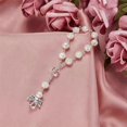 thumbnail image 5 of Baptism Acrylic Rosary Beads Mini Rosaries Angel with Organza Bags, 5 of 5