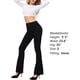 thumbnail image 5 of Jeans acampanados para mujer Jeans acampanados de talle alto con pantalones de mezclilla rasgados clásicos de pierna anchaBlack8, 5 of 5