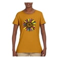 thumbnail image 3 of Sunflower Animal Print Fashion Womens Graphic T-Shirt, Gold, X-Large, 3 of 5