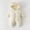 White, variant on Baby Winter Quilted Snowsuit Jumpsuit Hooded Cartoon Ear Waterproof Windproof Outfit for (Ages 0-24 Months, 5 Colors) Warm One-Piece