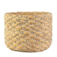 thumbnail image 5 of Urban Terracotta Round Pot with Thick Basket Weave Design Body Washed Finish Amber, 5 of 5