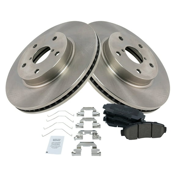 TRQ Front Brake Pad & Rotor Kit Brake Pads Brake Rotor Ceramic Fits Select 2016-2019 Subaru Legacy