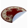 thumbnail image 2 of Rugsotic Carpets Hand Tufted Wool Eco-Friendly Area Rugs - 5'6''x5'6'', Round, Red White, Modern Contemporary Design, High Pile Handmade Anti Skid Rugs for Living Room, Bed Room (K04031), 2 of 5