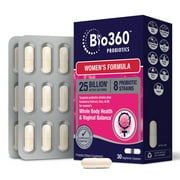 Bio360 Probiotics Women's Formula, Daily Vegan Probiotic for Vaginal & Digestive Health, 30 Ct