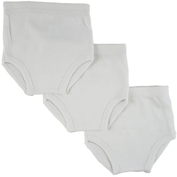 Pantalones de entrenamiento Bambini CS-0235L blancos, talla grande (paquete de 3)