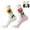 Tulip/Lily, variant on 2 Pairs Women Floral Pattern Crew Socks Sunflower Rose Lily Tulip Novelty Cotton Socks with 6 Pairs Heel Grips Pads