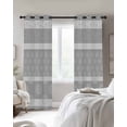 thumbnail image 3 of Farm Fruits Blackout Curtains 63 Inches Long, Watermelon Lemons Peach Strawberry Grey Striped Thermal Insulated Black Out Curtains, Darkening Window Curtain for Bedroom Living Room 52"x63" 2 Panels, 3 of 9