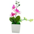 thumbnail image 2 of Sunjoy Tech Artificial Bonsai Realistic Three Flowers Non-fading Non-Withered Decorative DIY Phalaenopsis Orchid Fake Flower with Pot Desktop Ornaments for Living Room, 2 of 8