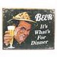 thumbnail image 3 of Beer: It's What's For Dinner Tin Sign, 3 of 3