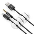 thumbnail image 4 of Queilt Office Car White 5 Pack Cable Holders Self-Adhesive Cable Guide Fixing Organizer Clips Cable Fixing Cable Management Cable Clips - For 5/3/2/1 Cables, 4 of 4