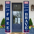 thumbnail image 3 of Outdoor Decoration - Hanging American Flag, Star Spangled Banner, Porch Sign - Patriot Day Decoration, Independence Day Decoration, 3 of 4