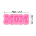 thumbnail image 4 of Toyvian 2Pcs Pink Silicone Mother's Day Keychain Molds for DIY Epoxy Key Ring Craft, 4 of 6