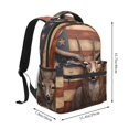thumbnail image 2 of Easygdp Deer American Flag Wall Mochila Ergonómica Versátil para Laptop - Múltiples Bolsillos, Correas Ajustables, Unisex para Escuela, Viajes y Actividades al Aire Libre-One Size, 2 of 5