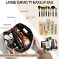thumbnail image 4 of YOOLIFE Cosmetic Bag Makeup Travel Bag, Small Makeup Bag with Zipper Adjustable Strap Travel Make Up Organizer Case Personalized Gifts for Women, 4 of 7