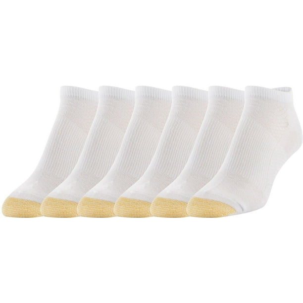 GOLDTOE Gold Toe Womens 6pk. Arch Support Liner Socks 9.511 White