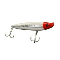 MirrOlure Popa Dog 4" Fishing Lure, Red & White, 1/2 oz
