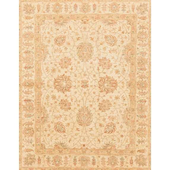 Ahgly Company Machine Washable Indoor Rectangle Abstract Brown Gold Area Rugs, 5' x 8'