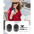 thumbnail image 6 of Phone Grip Stand, Compatible with MagSafe, Adaptor Ring Included, 3000G Kickstand for iPhone 17/16/15/14/13. M-Tap Tok Stand Clear Black, 6 of 7