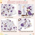 thumbnail image 4 of FORMRS Kids Short Sleeve Top and Pants Pajama Set Unisex Satin 2-Piece Sleepwear, Sizes 7-8Y, Purple Halloween Gooses, 4 of 8