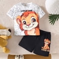 thumbnail image 2 of dmqupv Kids Outfits Boys Clothes Summer Short Sleeve Top & Shorts Set 2 Piece Casual Outfit Black,4-5 Years, 2 of 7