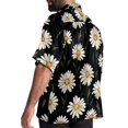 thumbnail image 3 of Daisy Men's Short Sleeve Hawaiian Beach Poplin Shirt Casual Printed Button Down Summer Unisex Shirt, 3 of 6