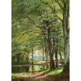 thumbnail image 2 of Carl Frederik Aagaard 11x14 Black Ornate Wood Framed Double Matted Museum Art Print Titled: River Through the Forest (1890), 2 of 5