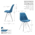 thumbnail image 7 of Porthos Home Upholstered Dining Chair with Chrome Metal Legs, 7 of 7