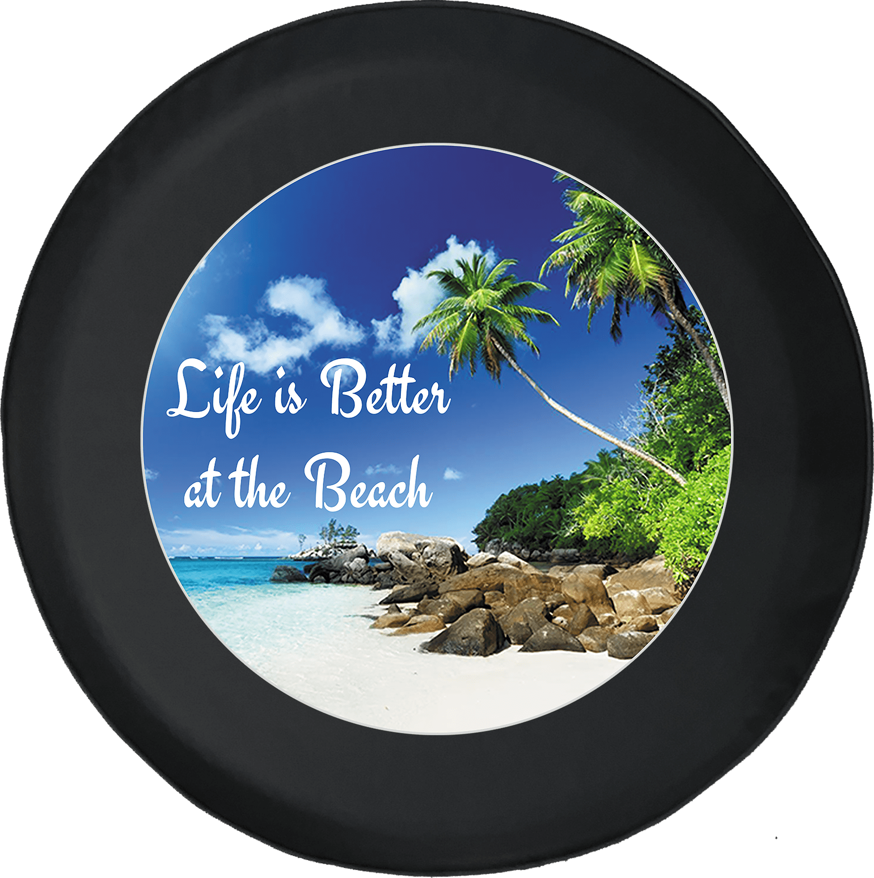 Palm Tree Camper RV ANY Vehicle,Trailer Beach life Spare Tire Cover ANY Size