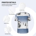 thumbnail image 4 of Balery Snowman And Christmas Tree Baseball Jersey for Men Casual Button Down Shirts Short Sleeve Active Team Sports Uniform-Small, 4 of 9