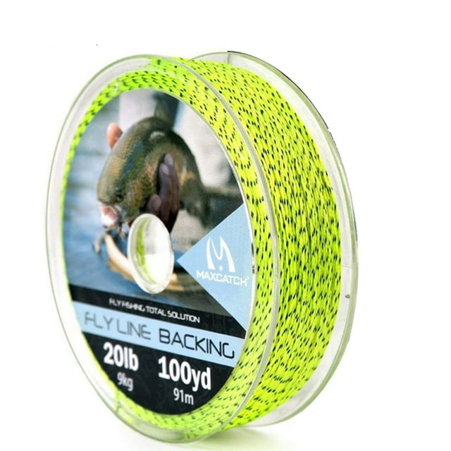 Braided Backing Line Fly Fishing Line 20/30LB 50/100/300Yards Multi Color Fly Line Yellow Black 20LB 100YARD