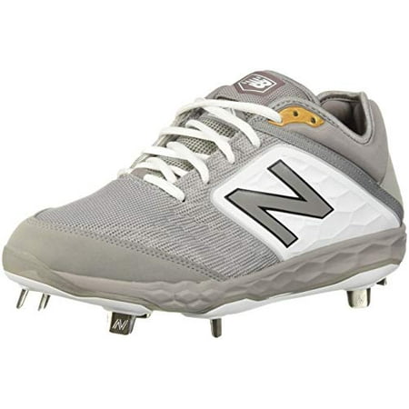 New Balance Men's 3000 V4 Metal Baseball Shoe, Grey/White, 16 D US