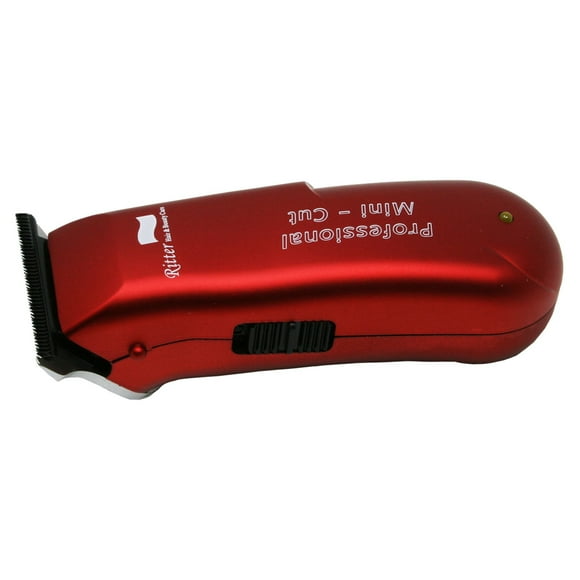 Ritter H&B.C Balding Clippers and Skull Shaver 0mm, Zero-Gap High-Carbon Steel 1.7" T-Blade, Works Cord/Cordless, Rechargeable. F1-c. (Red)