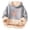 Grey, variant on CPNG Girls Fleece Lined Hoodies Heart Print Long Sleeve Hooded Sweatshirts Without Pocket Kids Loose Fit Daily Pullover Sweatshirt