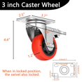thumbnail image 2 of Casters Mofeetools Heavy Duty de 3 pulgadas, carga 544 kg con frenos x4, 2 of 7