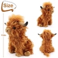 thumbnail image 2 of Peluche con forma de vaca escocesa de las Tierras Altas para niños y adultos, 28 cm, 2 of 7