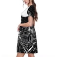 thumbnail image 2 of Balery Futuristic Moonlit Cityscape Vestidos sueltos de manga corta para mujer, vestidos de verano 2025, vestidos casuales de corte A con vuelo., 2 of 6