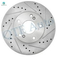 thumbnail image 3 of Set of 6 Front 282mm Drilled Slotted Brake Disc Rotors-Ceramic Brake Pad Kit For 1998-2002 Honda Accord, 3 of 9