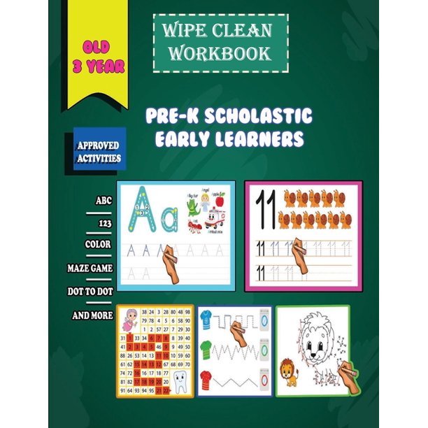 Wipe Clean Workbook Prek Scholastic Early Learners Old 3 Year Big Preschool Workbook for