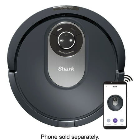 Shark - AI Robot Vacuum RV2001 with Self Cleaning Brushroll, Object Detection, Wi Fi - Gray