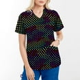 thumbnail image 4 of Frostluinai Nursing Uniform For Womens Scrubs Tops Color Casual Working Uniform With Pocket V-Neck Work Utility & Safety Tops Nursing Worker Protective Clothing Top, 4 of 6