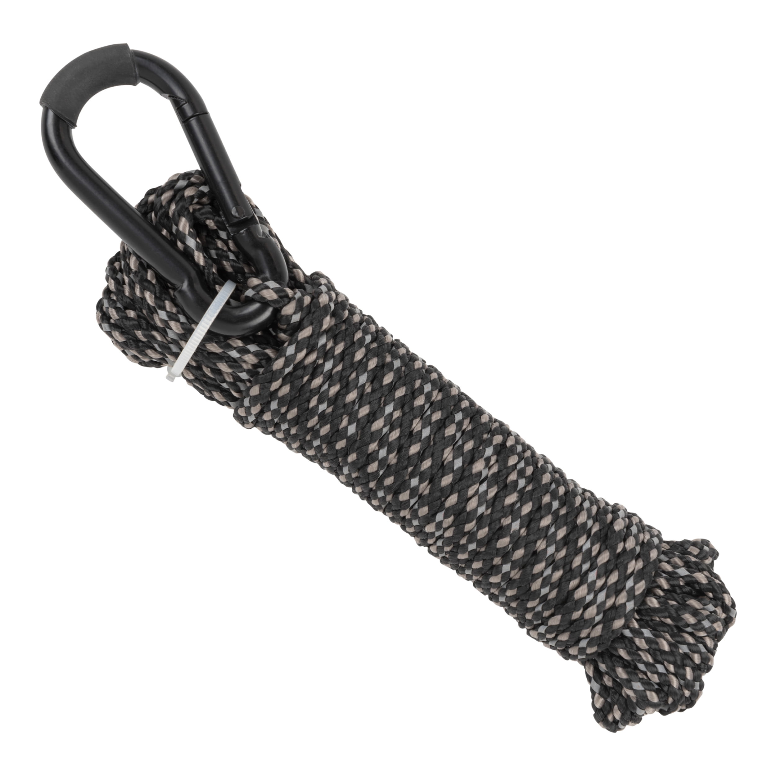 Allen Company Reflective Hoist Rope, 25'Feet Long, Black
