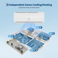 thumbnail image 2 of 4 Zone Mini Split, 35000 BTU ODU Mini Split Ac/Heating System, 208-230v Wifi Enabled Energy Efficient Multi Zone Mini Split Air Conditioner & Heater, 16Ft Copper Line & Full Installation Kit, 2 of 6